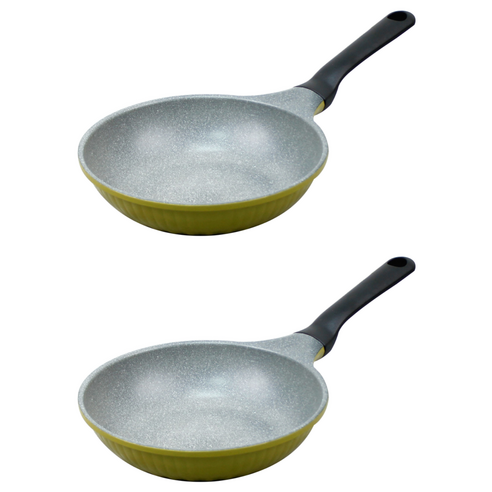 리빙온 올리브 스톤 후라이팬, 20cm, 2개
