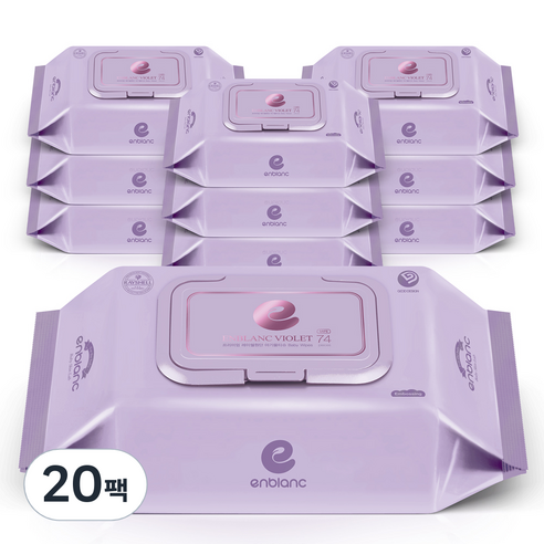 앙블랑 세이프 바이올렛 캡형 70평량, 70g, 74개입, 20세트