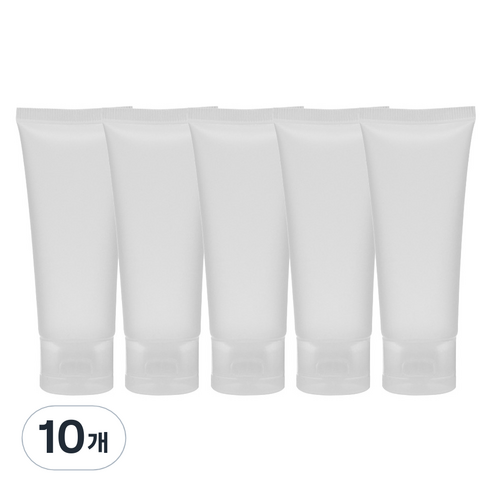 선동상사 무광 여행용 크림 로션 튜브 공병 30g, 10개, 화이트