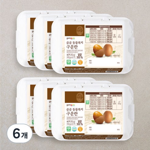 곰곰 동물복지 구운란, 6구, 6개