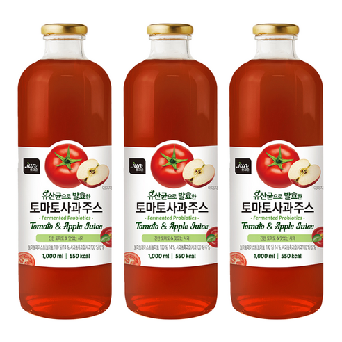 호재준 유산균발효 토마토사과 주스, 1000ml, 3개