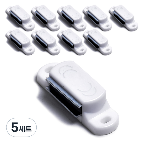 손잡이세상 PVC 자석 빠찌링10p+피스40p세트 화이트, 5세트