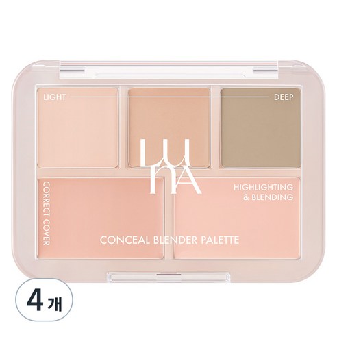 루나 컨실 블렌더 팔레트 6g, 4호 퍼펙트 커버 미디움, 4개