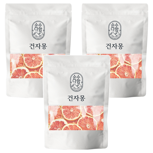 순수다함 슬라이스 건자몽칩, 50g, 1개입, 3개