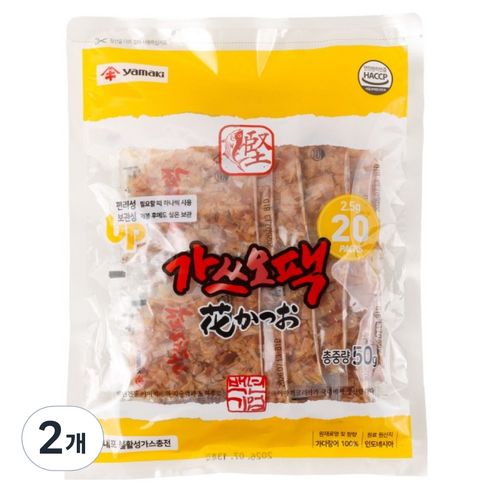 야마끼 소포장 가쓰오팩 20p, 2개, 50g