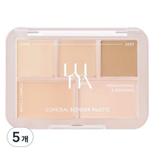 루나 컨실 블렌더 팔레트 6g, 3호 퍼펙트 커버 내추럴, 5개