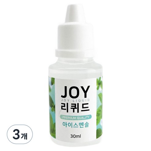 조이리퀴드 슬라임 향료 30ml, 3개, 아이스멘솔