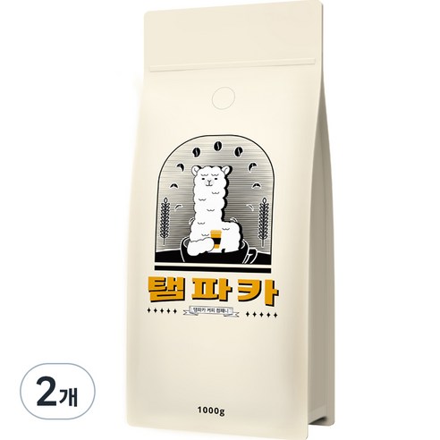 탬파카 에티오피아 예가체프 G2 커피 원두, 홀빈(분쇄안함), 1kg, 2개
