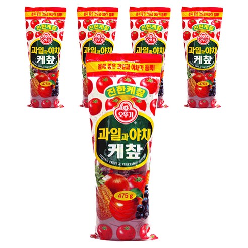 오뚜기 과일과 야채 케찹, 475g, 5개