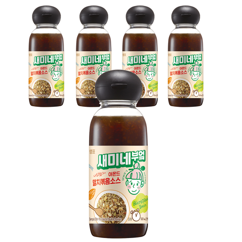 새미네부엌 아몬드 멸치볶음소스, 5개, 300ml