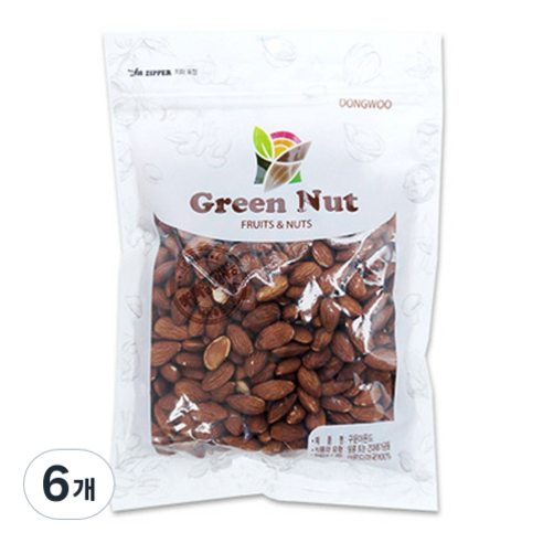 그린너트 구운 아몬드, 400g, 6개