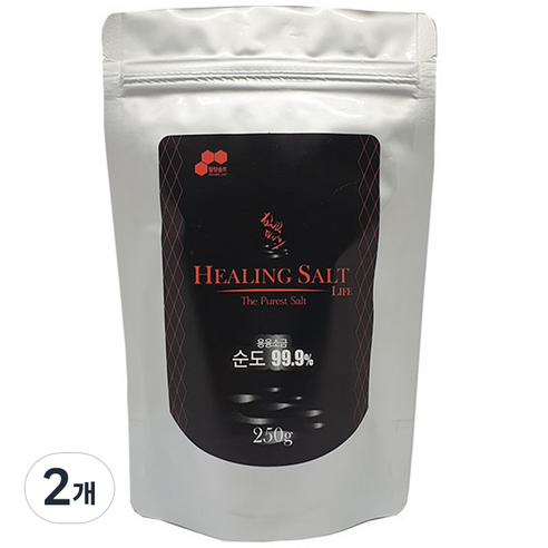 힐링솔트 용융로 가는소금, 250g, 2개