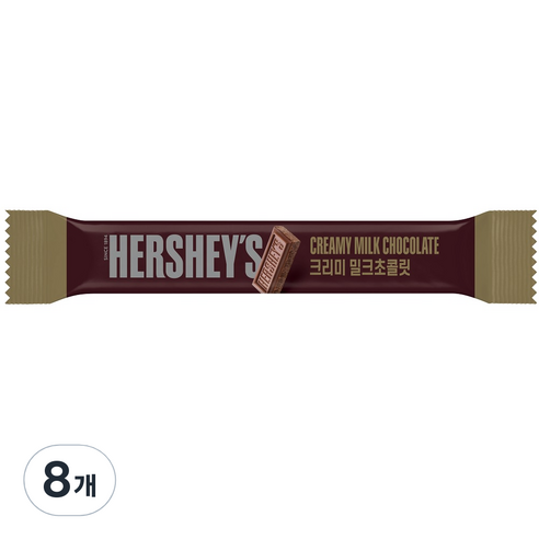 허쉬 미니바 크리미 밀크초콜릿, 15g, 8개