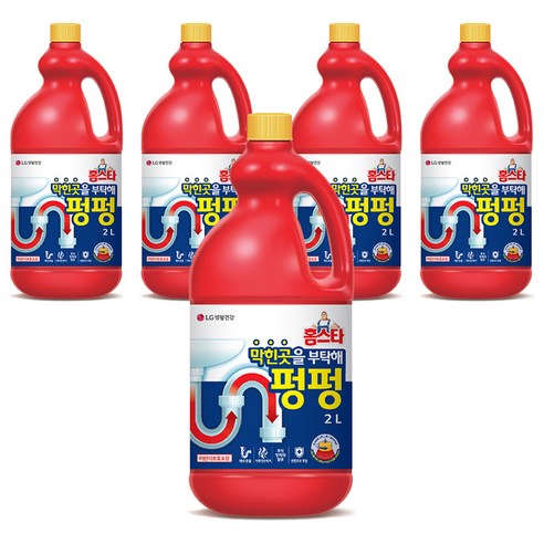 홈스타 막힌곳을 부탁해 펑펑 세정제, 2L, 5개