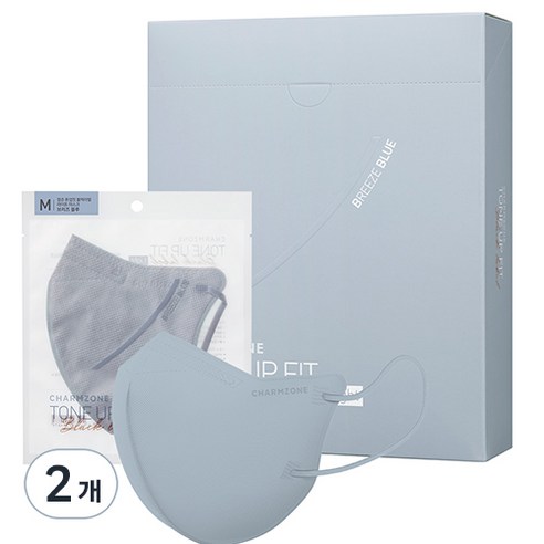 참존 톤업핏 블랙라벨 라이트 마스크 중형, 10개입, 2개, 브리즈 블루