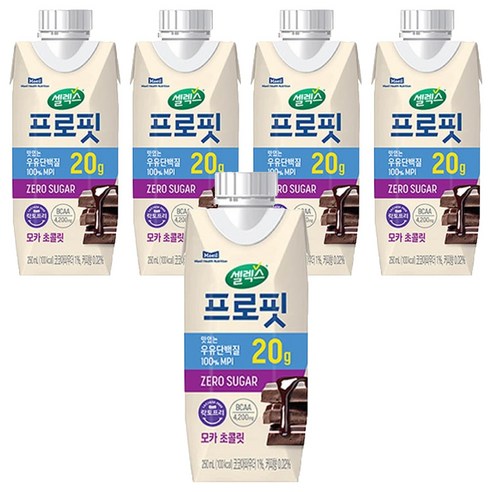 셀렉스 프로핏 우유단백질 모카 초콜릿, 250ml, 5개