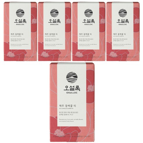 오설록 제주 동백꽃 티백 20EA, 1.5g, 20개입, 5개