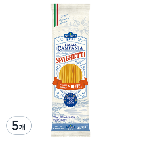 폰타나 이탈리아 캄파니아 스파게티, 500g, 5개