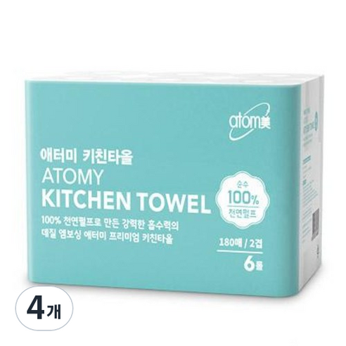 애터미 키친타올 180매, 180개입, 24개