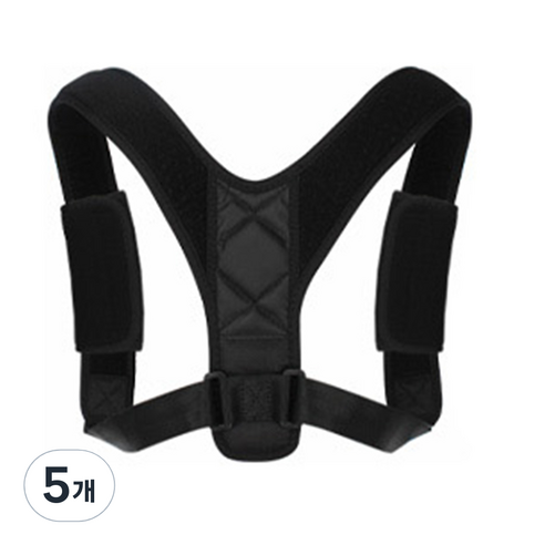끈조절 자세밴드 블랙 XL, 5개