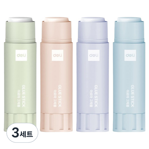 델리 초강력 회전형 풀 옥수수분말 글루스틱 9g x 4종 세트, 3세트