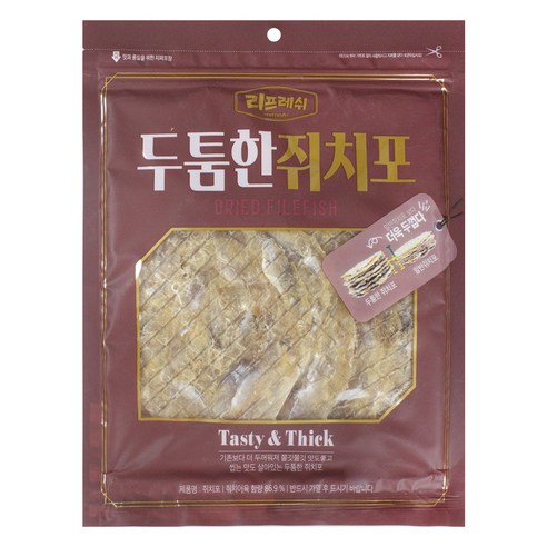 리프레쉬 두툼한 쥐치포, 170g, 1개