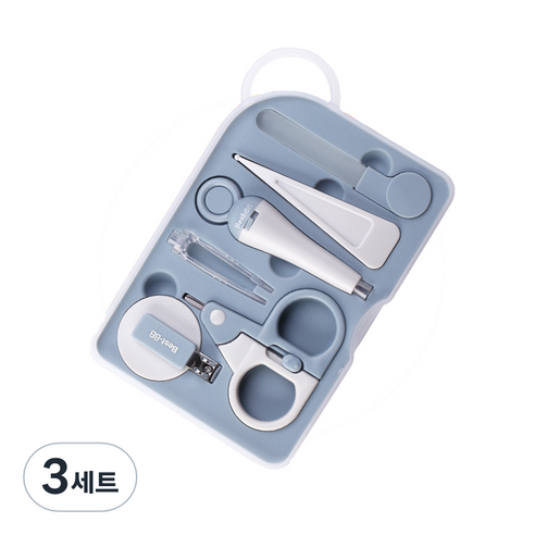 유즈윈 유아용 안전 실리콘 손톱깎이 6종 세트, 블루, 3세트