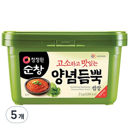 청정원순창 양념듬뿍 쌈장, 2kg, 5개