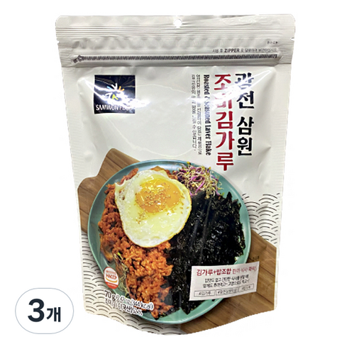 삼원 광천 조미 김가루, 70g, 3개