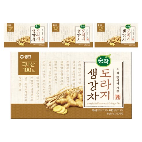 순작 도라지 생강차, 0.7g, 120개입, 4개