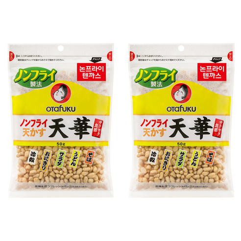 오타후쿠 튀기지 않은 논프라이 텐까스, 50g, 2개