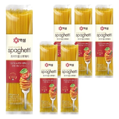 백설 스파게티면, 250g, 6개