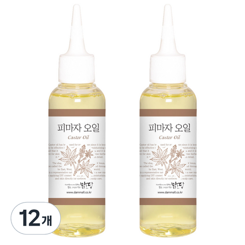 맑을담 피마자 바디오일, 100ml, 12개