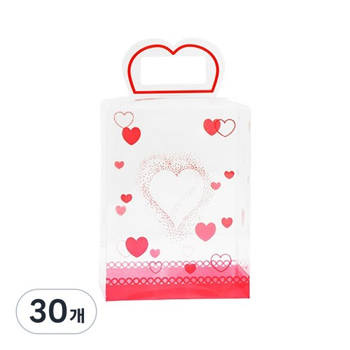 마켓감성 캔디 리본상자, 레드, 30개
