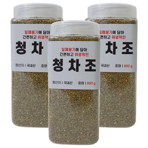 대한농산 통에담은 청차조, 800g, 3개