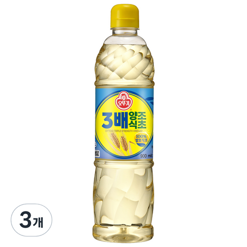 오뚜기 3배 양조식초, 900ml, 3개