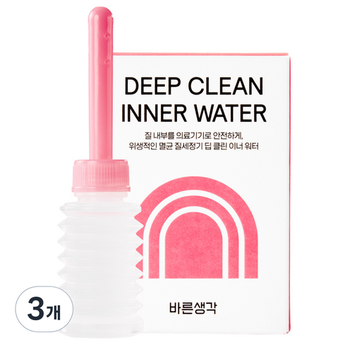 바른생각 딥 클린 이너 워터, 50ml, 3개