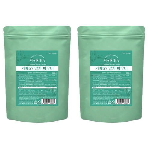 카페57 말차 파우더, 500g, 2개, 1개입