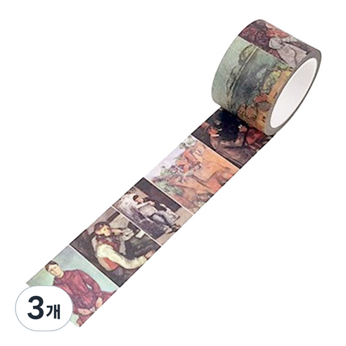 라이프포인트 명화 시리즈 마스킹 테이프 30mm x 8m, 세잔, 3개