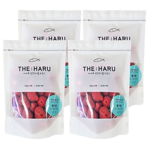 THEHARU 동결건조과일 딸기칩, 100g, 4개