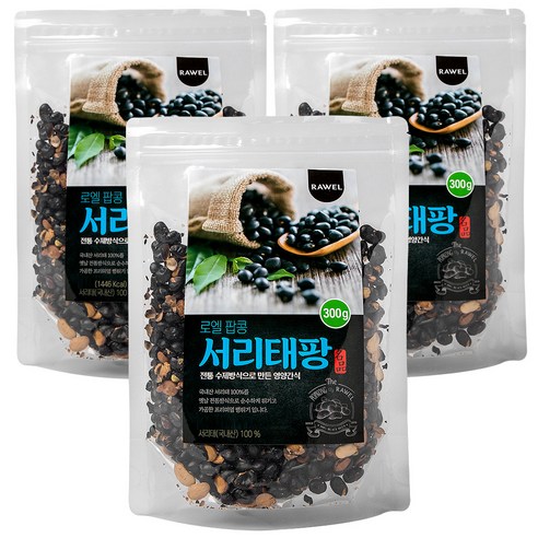 로엘 팝콩 전통 수제방식 국산 서리태팡 영양간식 뻥튀기, 300g, 3개