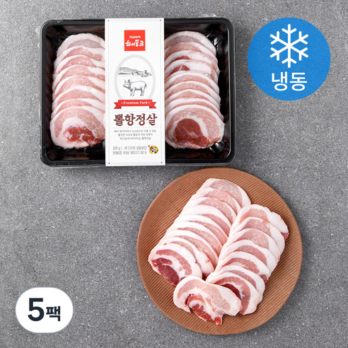 하이포크 한돈 뽈항정 (냉동), 500g, 5팩