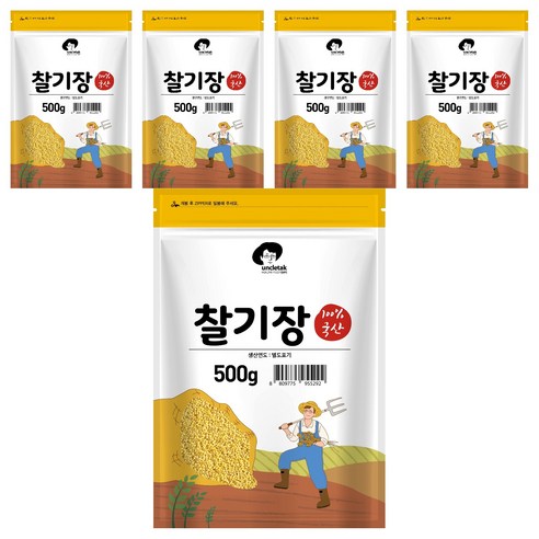 엉클탁 국산 찰기장, 500g, 5개