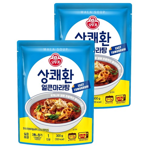 오뚜기 상쾌환 얼큰마라탕, 300g, 2개
