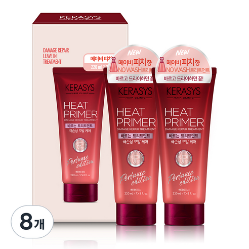 케라시스 바르는 고영양 헤어트리트먼트 메이비피치향, 220ml, 8개
