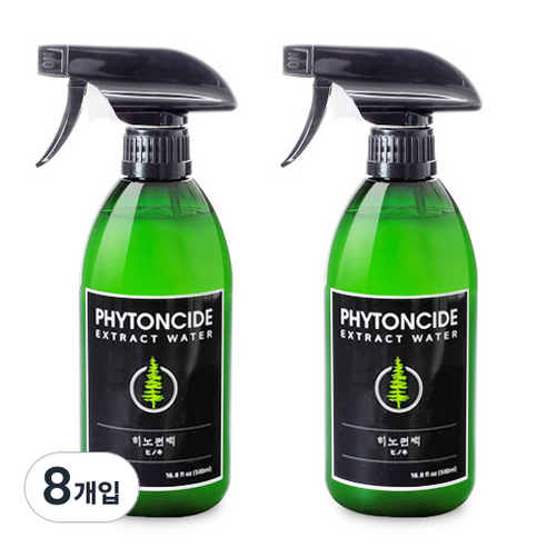히노편백 피톤치드 스프레이 본품, 500ml, 8개