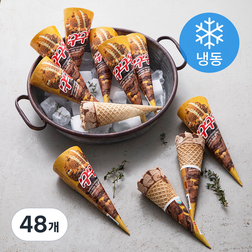 롯데웰푸드 구구콘 아이스크림 (냉동), 160ml, 48개