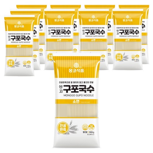 몽고식품 구포국수 진공소면, 900g, 10개