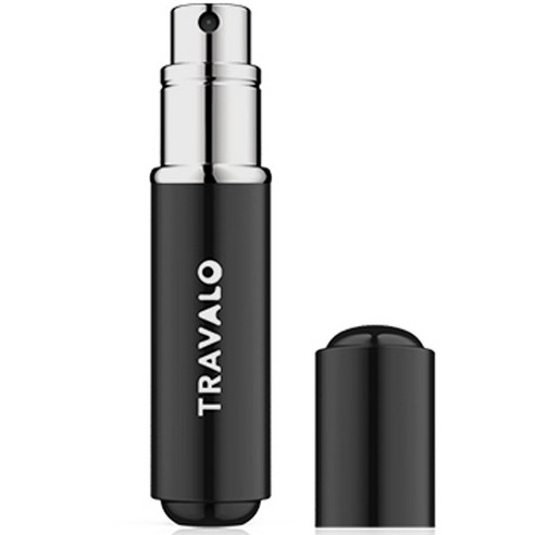 트라발로 로마 펌핑식 충전 휴대용 향수공병 5ml, 블랙, 1개