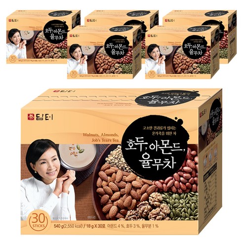 담터 호두 아몬드 율무차, 18g, 30개입, 6개